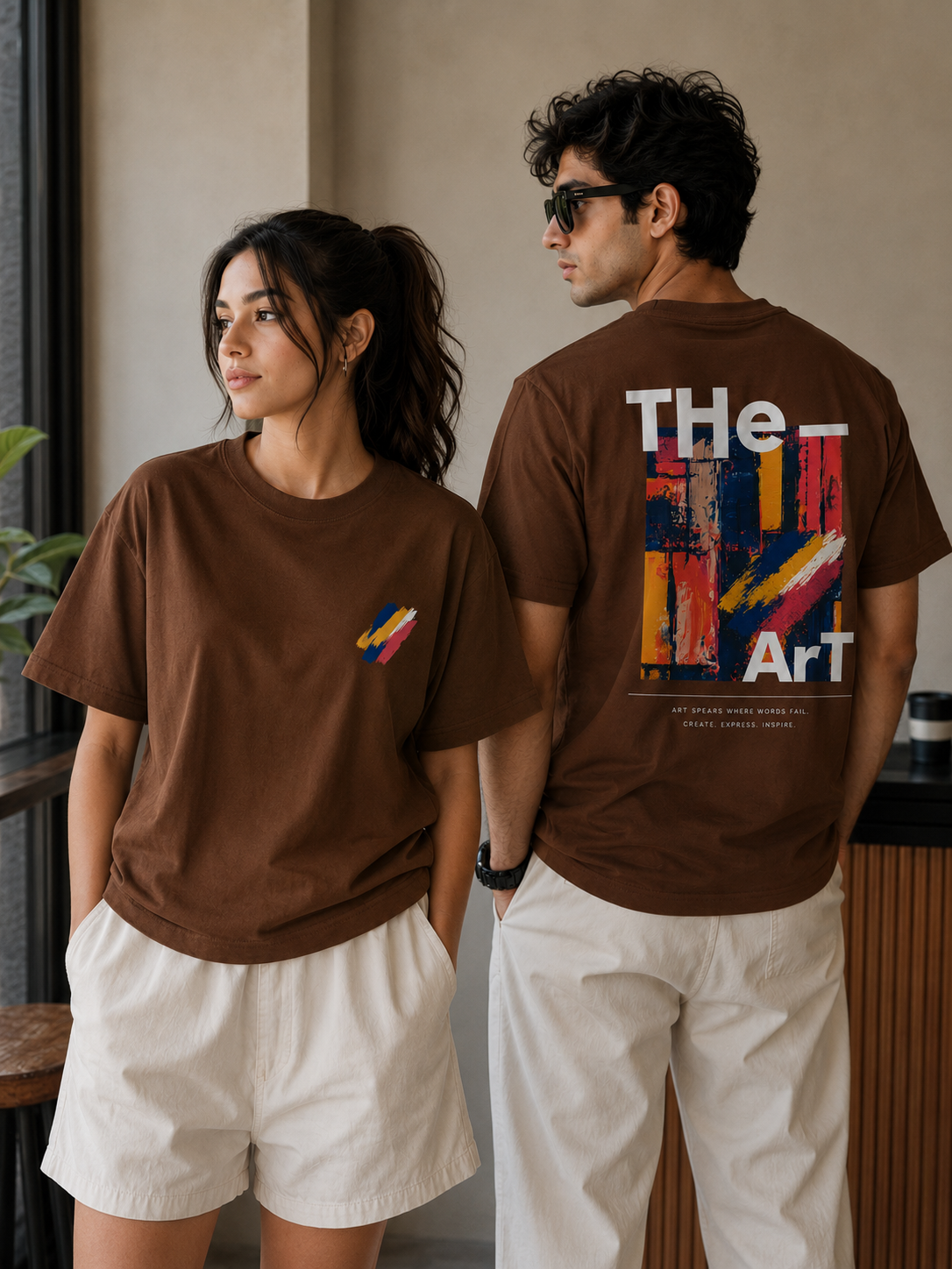Oversized Coffee Brown T-Shirt
