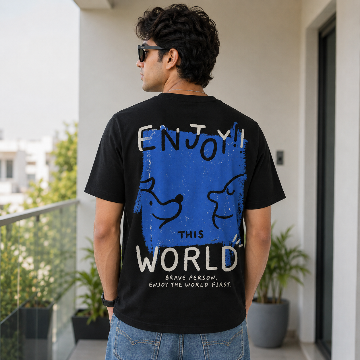 Relaxed Fit Black T-Shirt