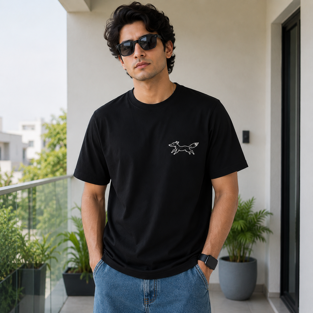 Relaxed Fit Black T-Shirt