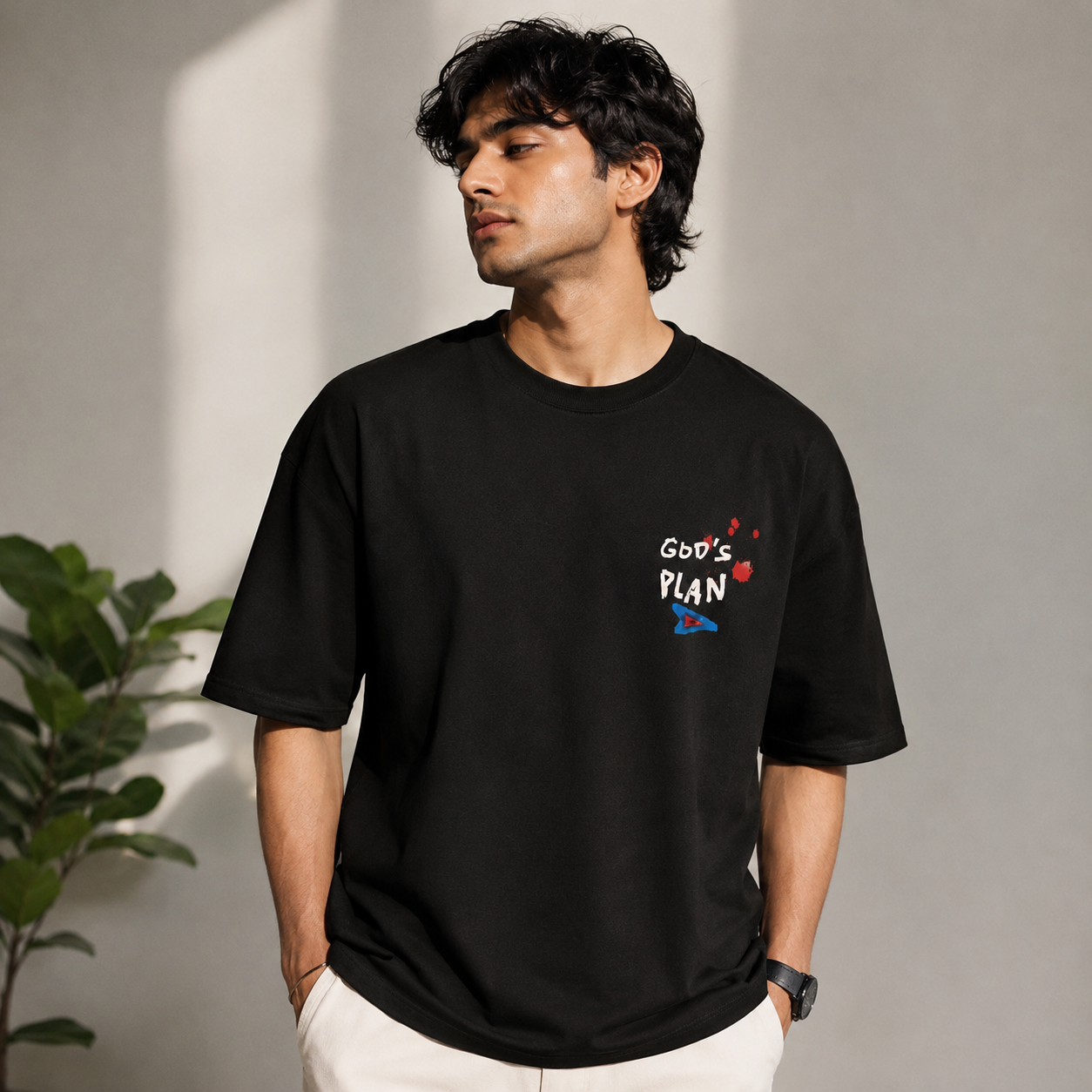 Relaxed Fit Black T-Shirt