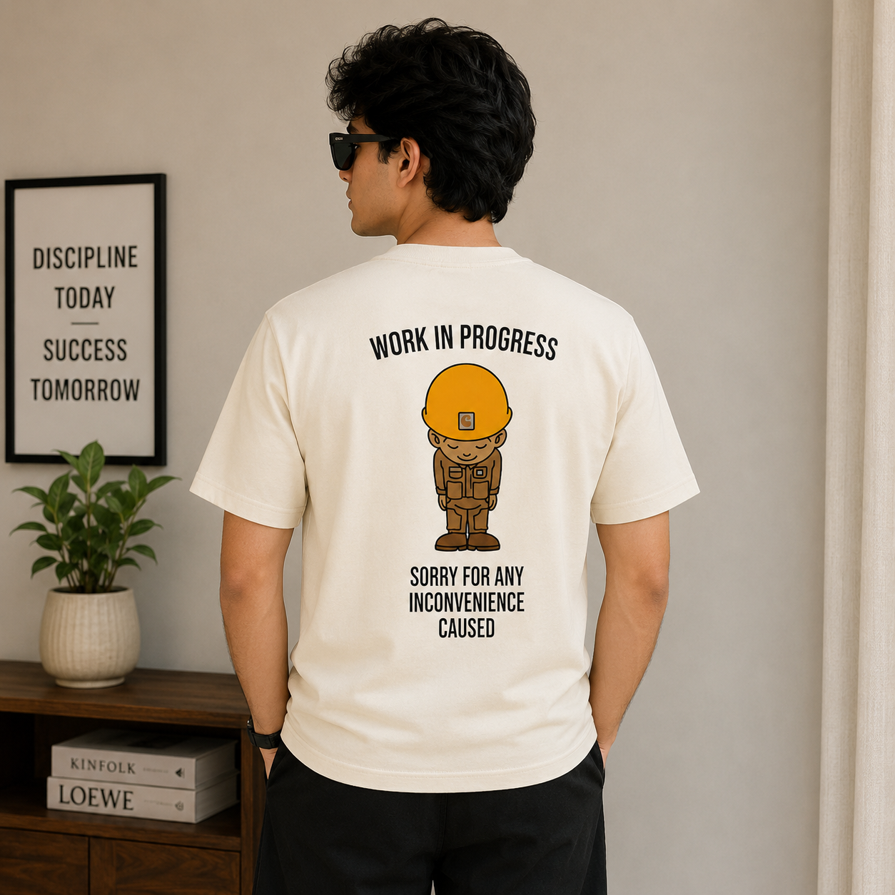 Relaxed Fit Off-White T-Shirt