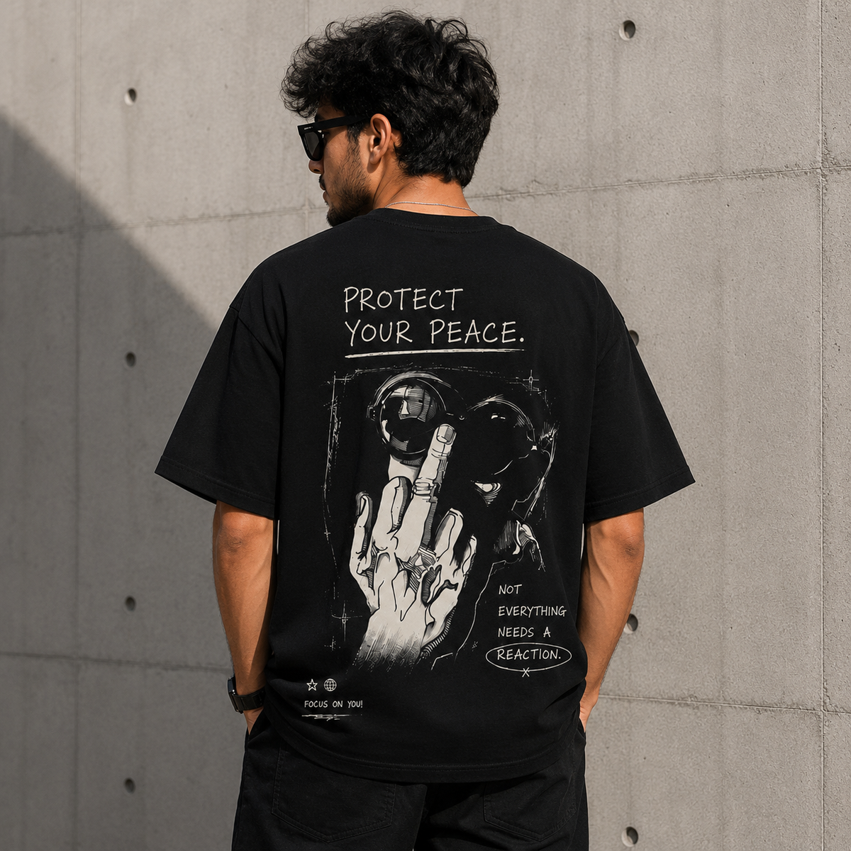 Oversized Black T-shirt – Destnyy