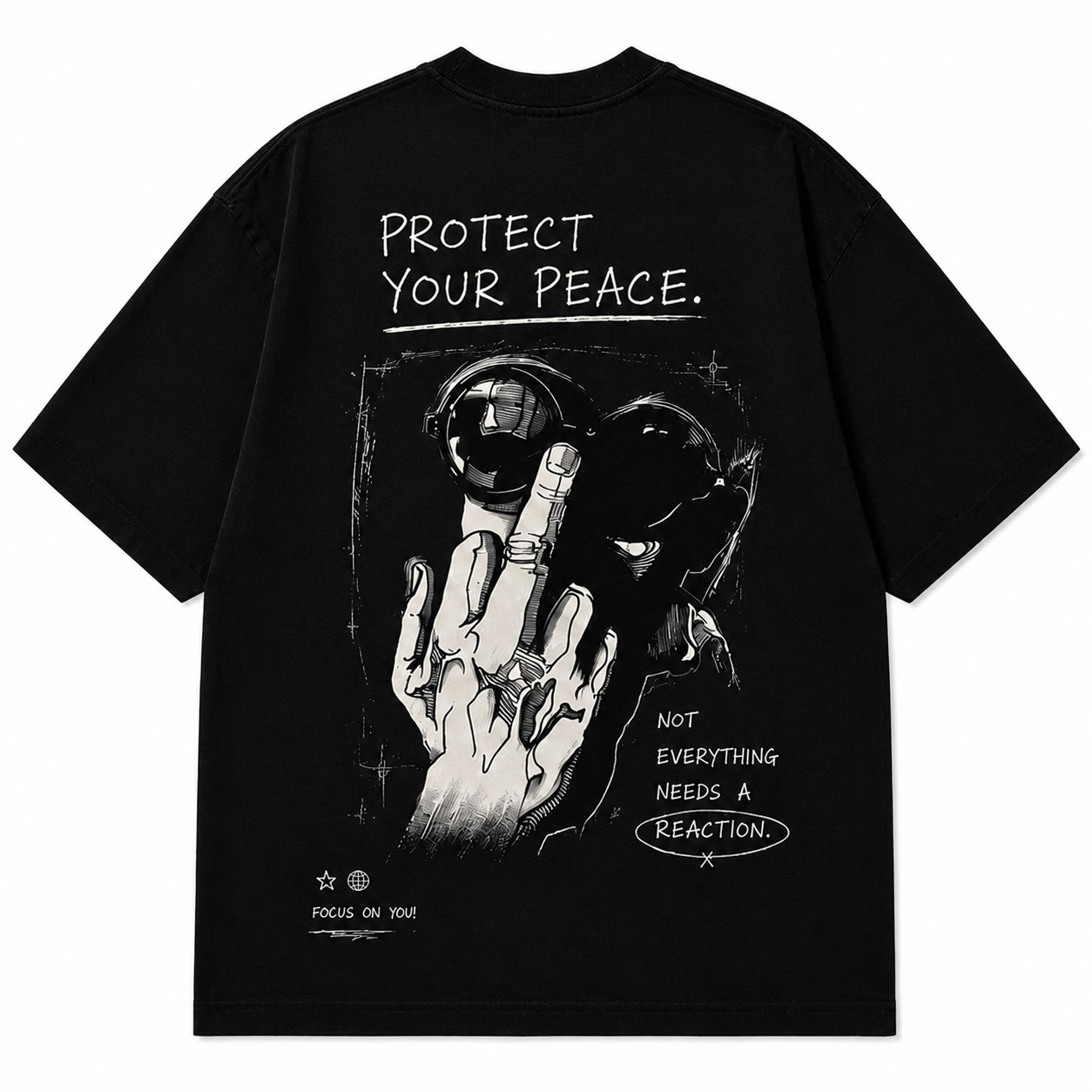 Oversized Black T-shirt – Destnyy