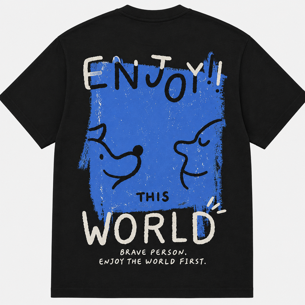 Relaxed Fit Black T-Shirt