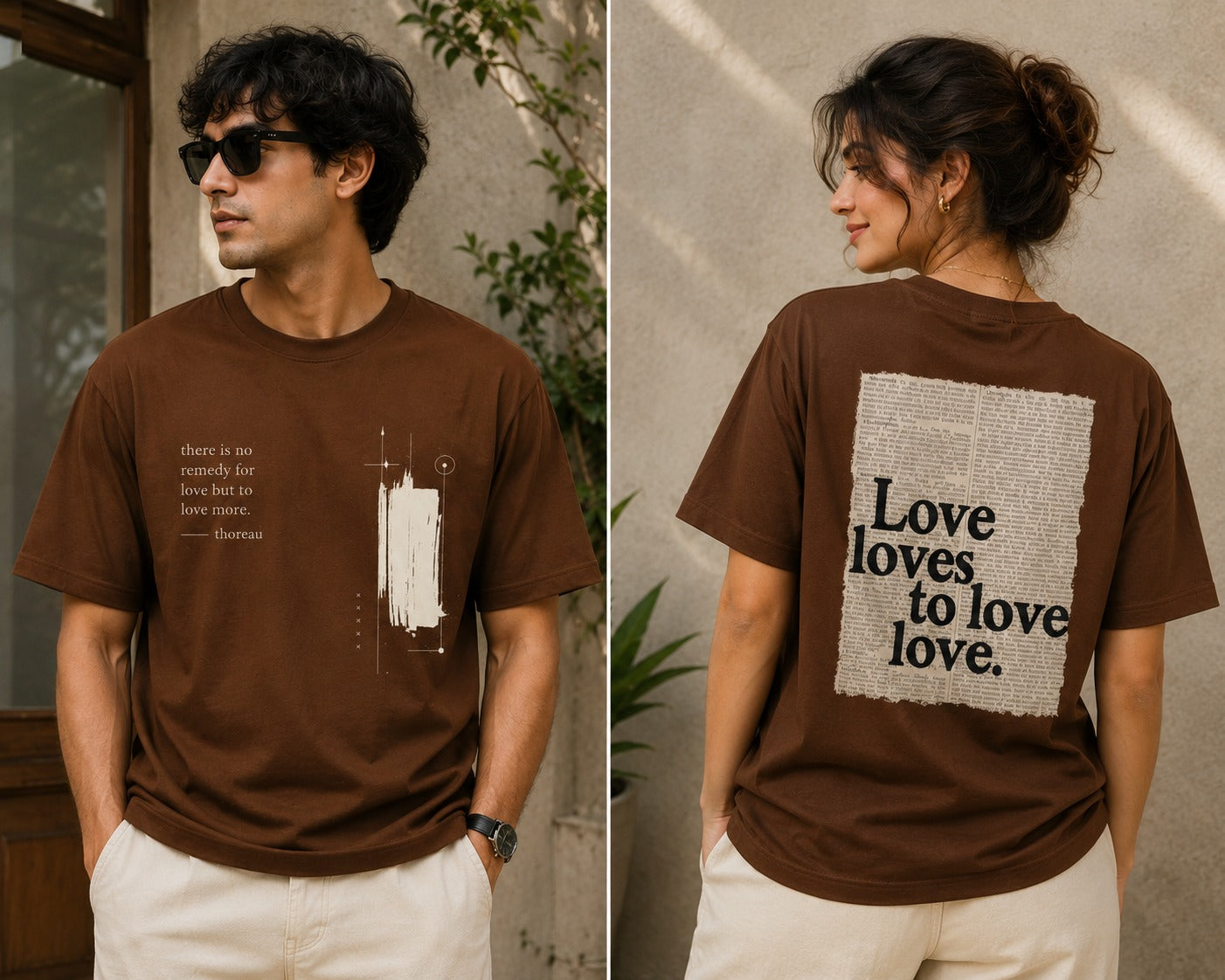 Oversized Coffee Brown T-Shirt